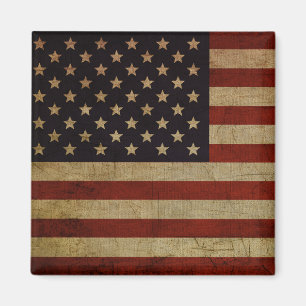 Imã Vintage Grunge American Flag Magnet