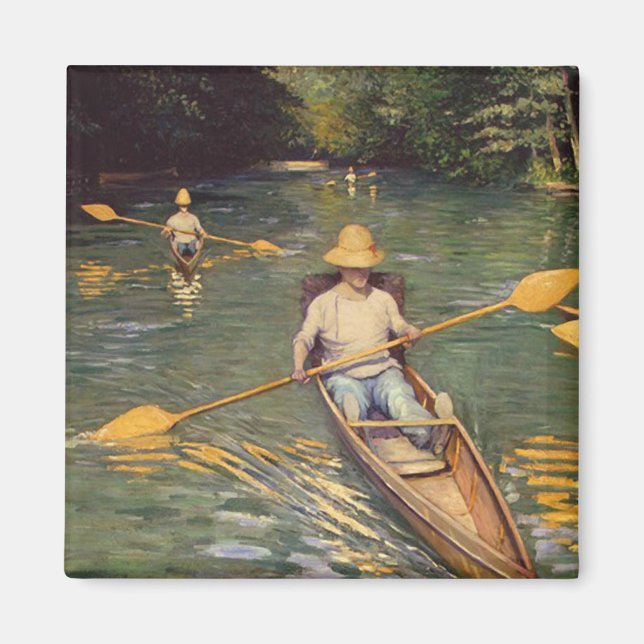 Imã Vintage Gustave Caillebotte Skiffs nos anos (Frente)