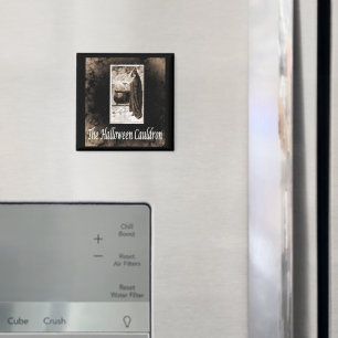 Imã Vintage Halloween Cauldron