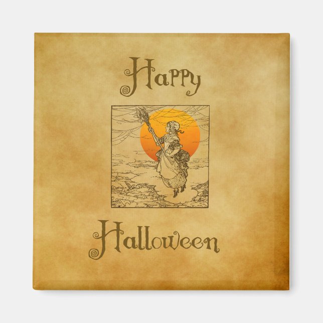 Imã Vintage Halloween Magnet (Frente)