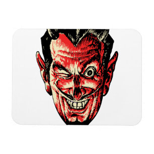 Ímã Vintage Halloween Red Devil
