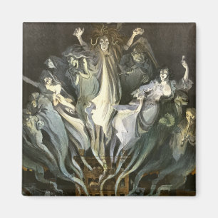 Imã Vintage Halloween, Violinista do Esqueleto e Fanta