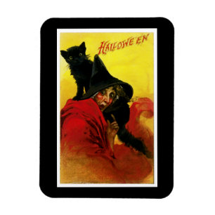 Ímã Vintage Halloween Witch