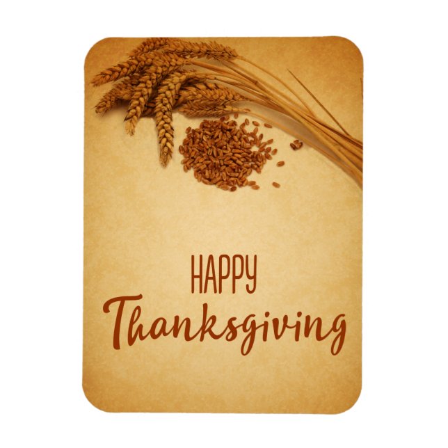 Ímã Vintage Happy Thankanding Wheat Corn (Vertical)