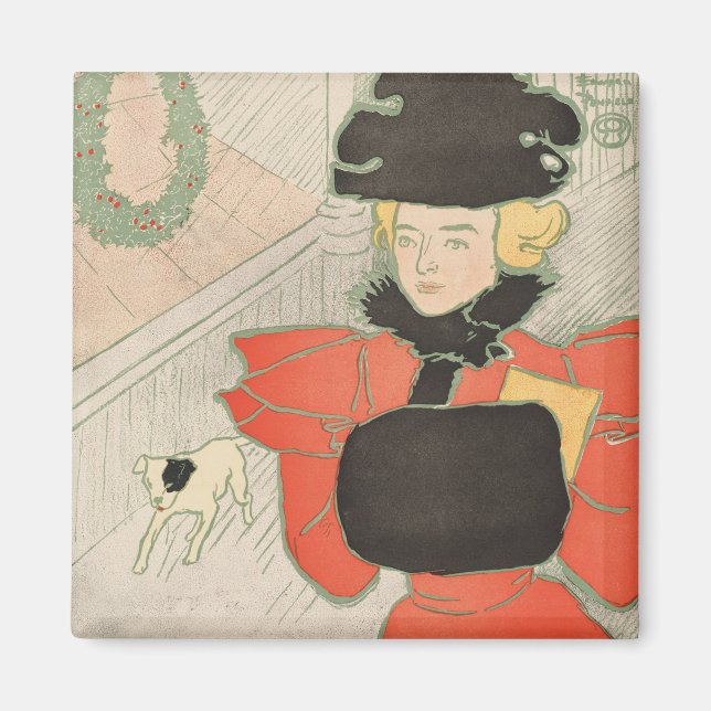 Imã Vintage Harper no Natal de 1896 (Frente)