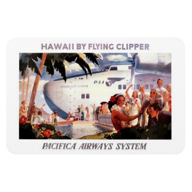 Ímã Vintage Hawaii, EUA - (Horizontal)