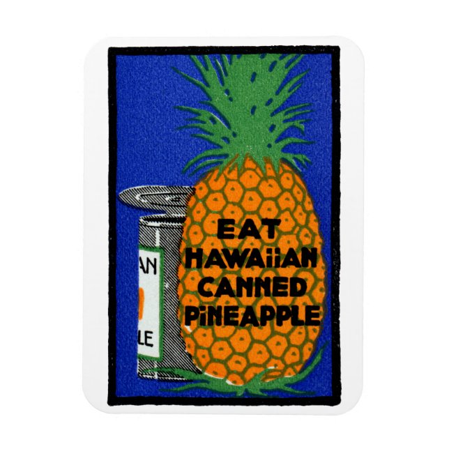Ímã Vintage Hawaiian Pineapple (Vertical)