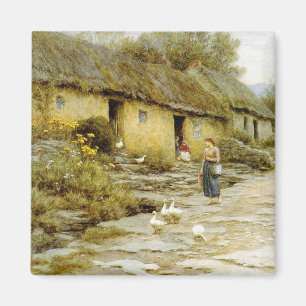Imã Vintage Helen Allingham Irish Cottage