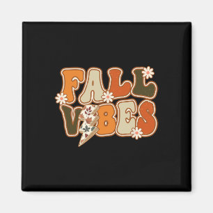 Imã Vintage Hello Fall Floral Groovy Fall Vibes Autumn