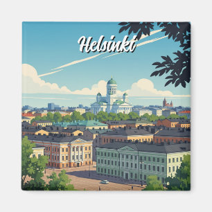 Imã Vintage Helsinki Finlândia Viagem