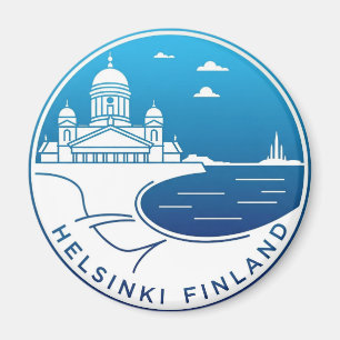 Imã Vintage Helsinki Finlândia Viagem