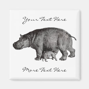 Imã Vintage Hippo Magnet