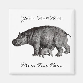Imã Vintage Hippo Magnet