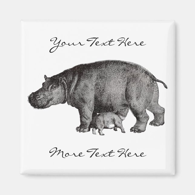 Imã Vintage Hippo Magnet (Frente)