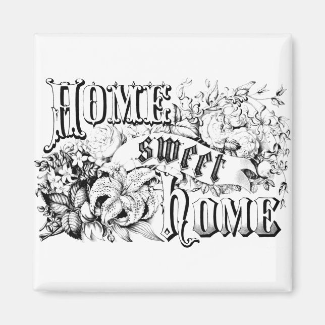 Imã Vintage Home Sweet Home Decor e presentes (Frente)