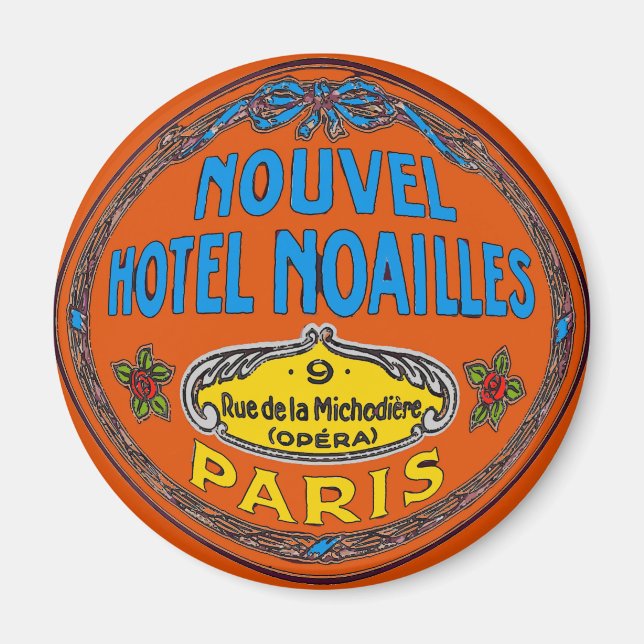 Imã Vintage Hotel Paris França (Frente)