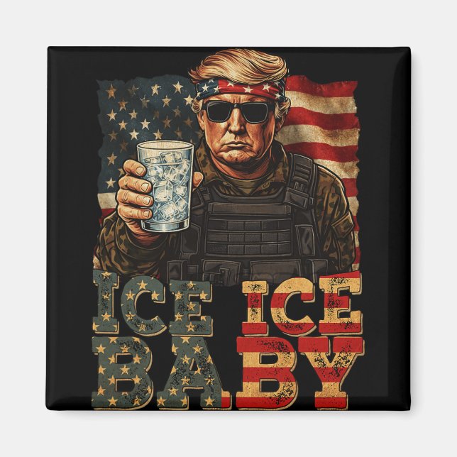 Imã Vintage Ice Ice By Funny Trump _4  (Frente)