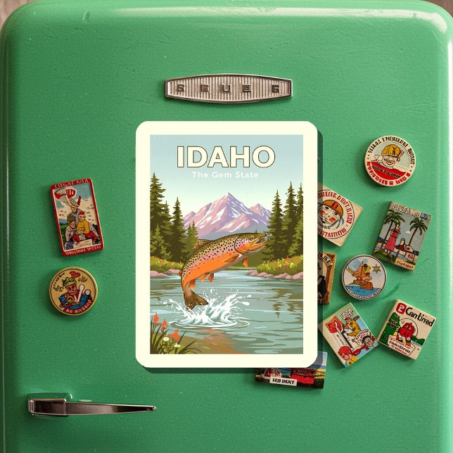 Ímã Vintage Idaho (Criador carregado)