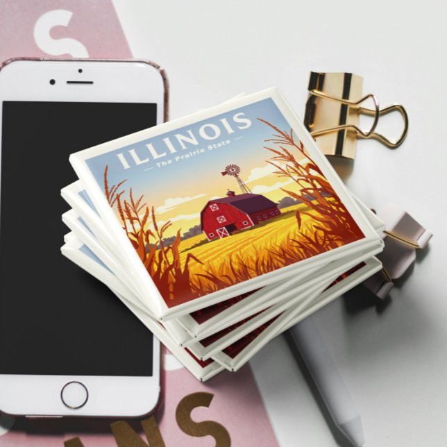 Imã Vintage Illinois (Criador carregado)