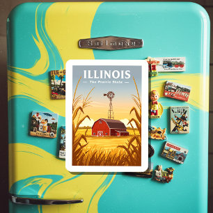 Ímã Vintage Illinois