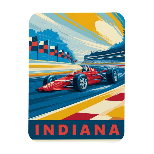 Ímã Vintage Indiana Racing (Vertical)