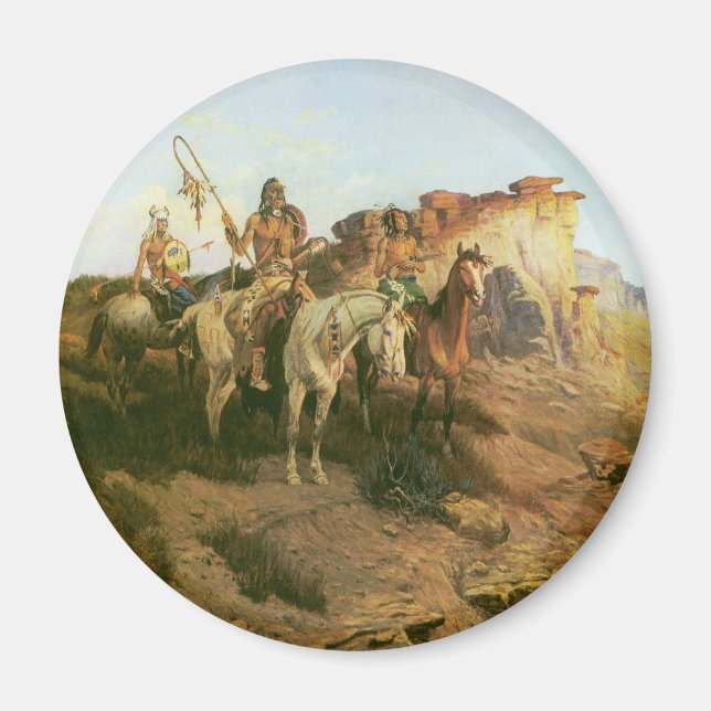 Imã Vintage Indians, Prowlers of the Prairie, Seltzer, (Frente)