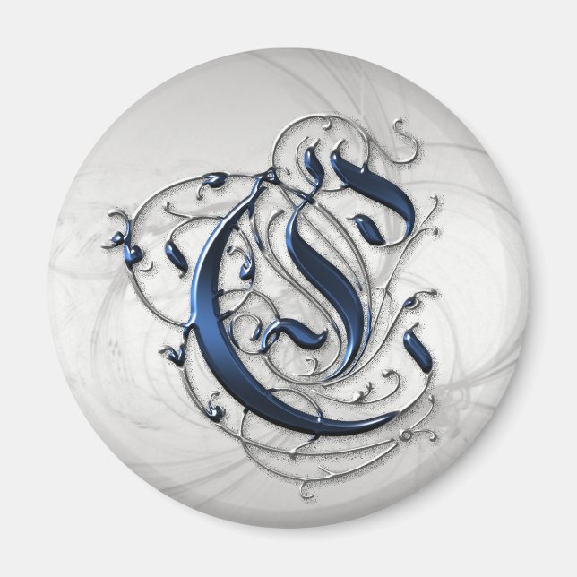 Imã Vintage Inicial C (Frente)