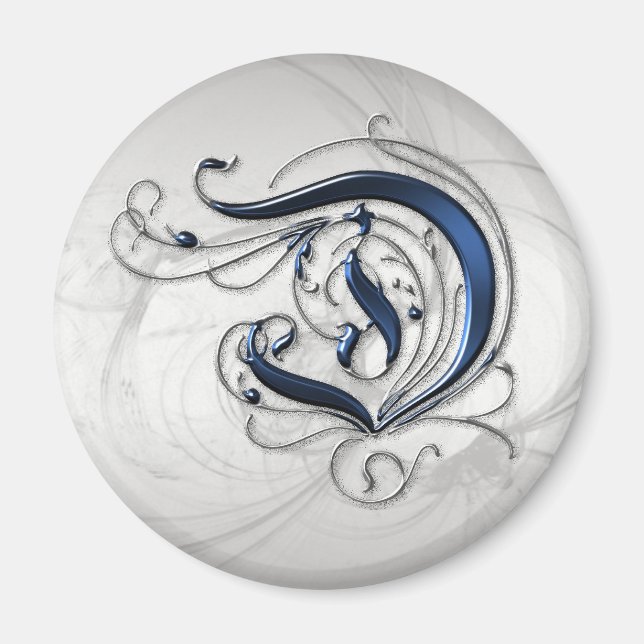 Imã Vintage inicial D (Frente)