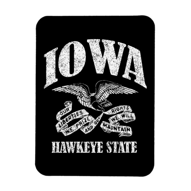 Ímã Vintage Iowa (Vertical)