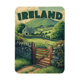 Ímã Vintage Ireland Countryside