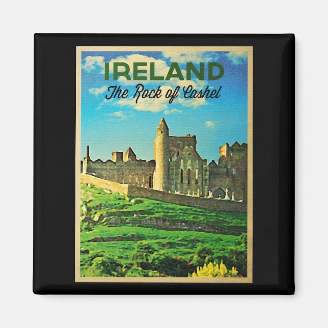 Imã Vintage Ireland Rock Of Cashel (Frente)
