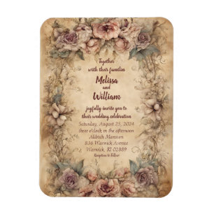 Ímã Vintage Italy Wedding