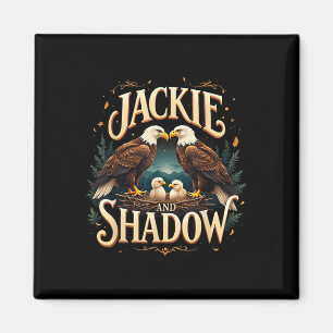 Imã Vintage Jackie E O Gráfico Da Família De Águia-Vál