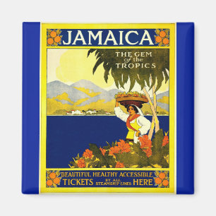 Imã Vintage Jamaica a gema do ímã dos trópicos