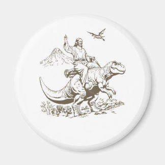 Imã Vintage Jesus Andando Dinossauro 90