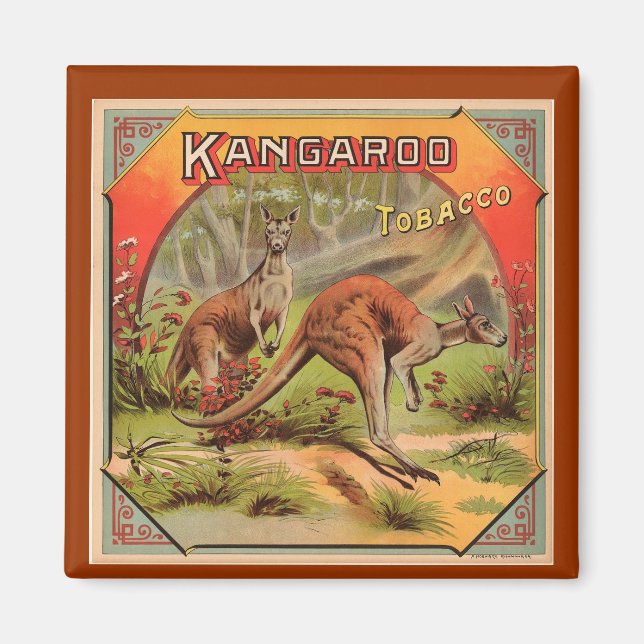 Imã Vintage Kangaroo Advertisement (Frente)