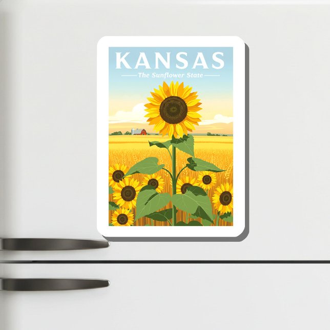Ímã Vintage Kansas (Criador carregado)