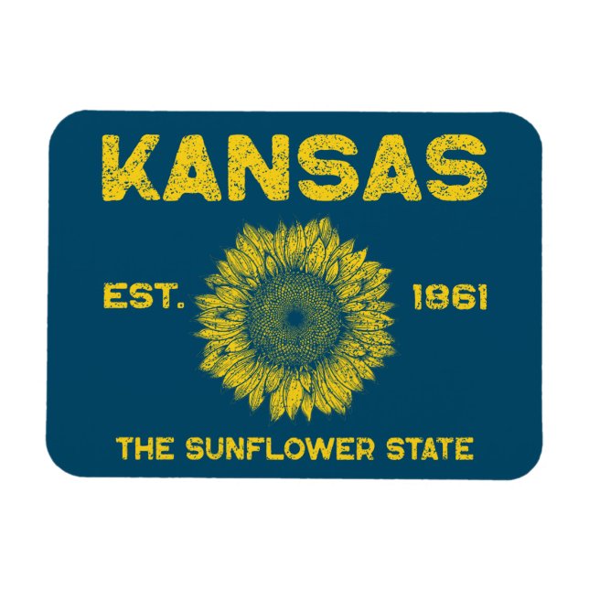 Ímã Vintage Kansas (Horizontal)