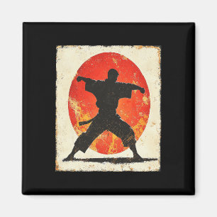 Imã Vintage Karate - Silhouette Afetada - Japão Mart