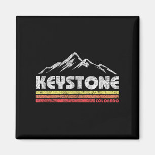 Imã Vintage Keystone Colorado Retro Mountain Bike Skii