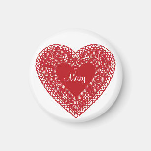 Imã Vintage Lace Heart