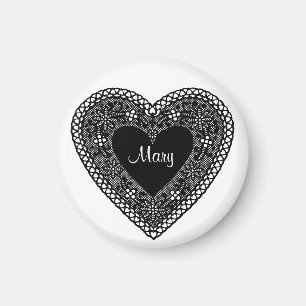 Imã Vintage Lace Heart