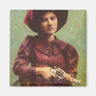 Imã Vintage Lady Outlaw Magnet