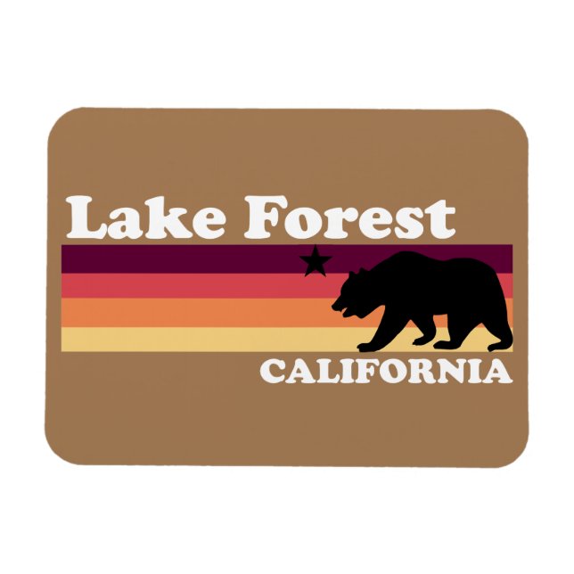 Ímã Vintage Lake Forest California (Horizontal)