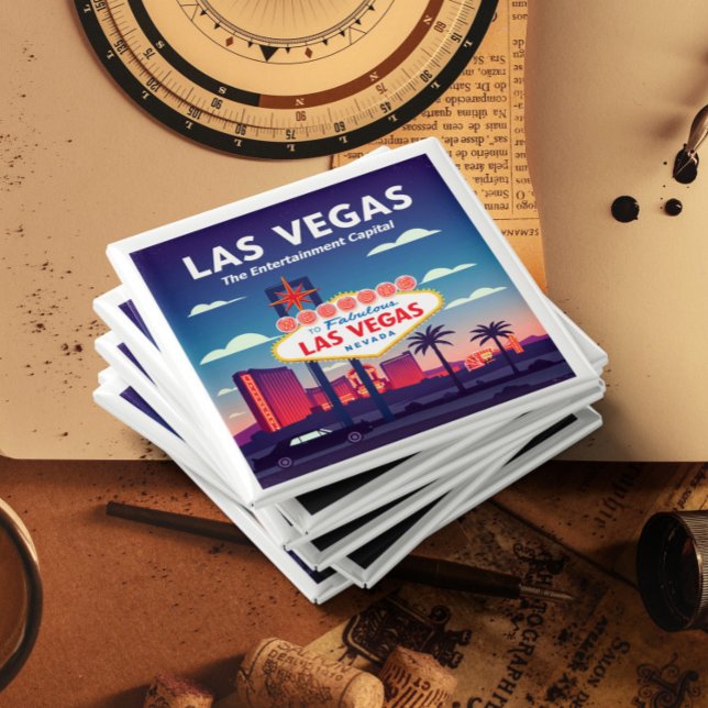 Imã Vintage Las Vegas Nevada (Criador carregado)