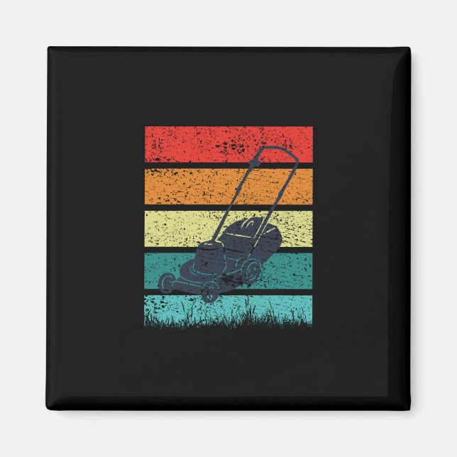 Imã Vintage Lawn Mower (Frente)