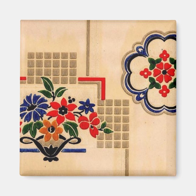 Imã Vintage Linoleum Magnet (Frente)