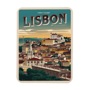 Ímã Vintage lisbon portugal viagem presentes e souveni