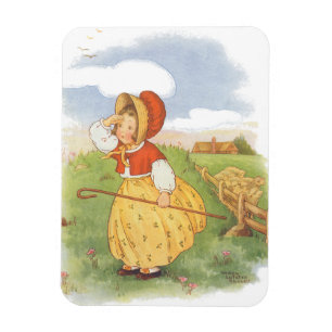 Ímã Vintage Little Bo Peep Rima Infantil Mãe Gansa