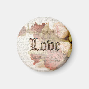 Imã Vintage Love Roses Fine Art